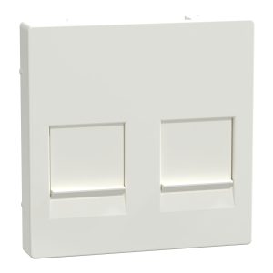Панель для модульного роз'єму 2-постова зі штирьовими контактами, полірована біла System M
