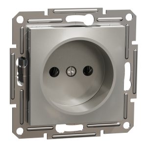 Розетка 1-а без заземлювального контакту, внутрішня, модель "ASFORA" бронза(C1)