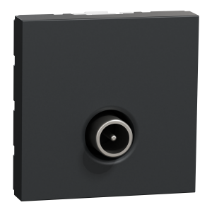 Розетка TV одиночна внутрішня 2 модуля "UNICA NEW" антрацит (C1)