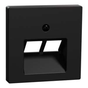 Центральна плата для розетки RJ45, Merten System M, матовий чорний, 2 пости