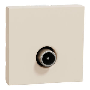 Розетка TV одиночна внутрішня 2 модуля "UNICA NEW" слонова кістка