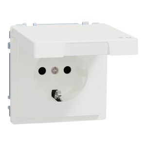 Розетка кришка IP44 з заземленням та штепселем 16А SysD матова біла