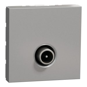Розетка TV одиночна внутрішня 2 модуля "UNICA NEW" алюміній (C1)