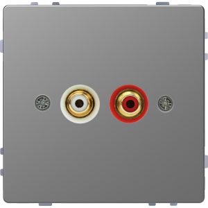 Розетка аудіовнутрішня "D-Life" сталь
