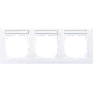 Рамка 3-постова під монтаж горизонтальна M-Pure SysM активний білий глянцевий