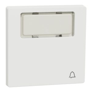 Накладка 1-клавішного вимикача з підсвіткою та написом  "Дзв" SysD матовий білий