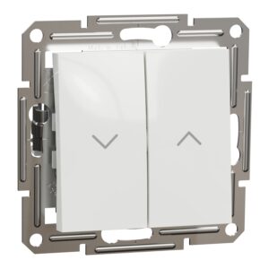 Вимикач жалюзі внутр. кнопковий "ASFORA" білий  без рамки