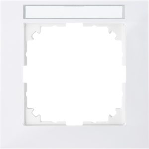 Рамка 1-постова під монтаж M-Pure SysM полірована біла глянцева