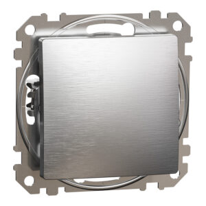 Вимикач 1-клавішний внутрішній "Sedna Elements" Матовий алюміній