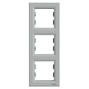 Рамка 3-х кратна вертикальна "ASFORA" алюміній (C2)