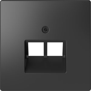 Панель розетки комп’ютерної подвійної RJ-45 внутрішня "D-Life" антрацит