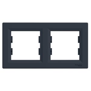 Рамка 2-х кратна "ASFORA" антрацит (C1)