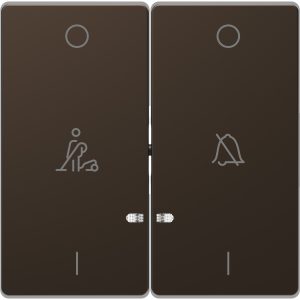 Клавіша вимикача 2-клавішна. led дзвінка/покоївки "D-Life" мокко (C3)