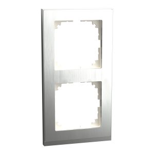 Рамка 2-х кратна "M-pure" сталь/алюміній полікарбонат