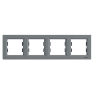 Рамка 4-х кратна "ASFORA" сталь (C2)