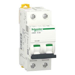 Автоматичний вимикач 2-п. IC60H 2A D (10кА) SCHNEIDER ELECTRIC (C3)