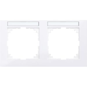 Рамка 2-постова під монтаж горизонтальна M-Pure SysM активний білий глянцевий