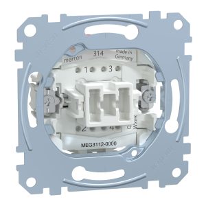 Механізм вимикача 1-клавішного внутрішнього прохідного з підсвічуванням, 2-полюсниф "Merten"