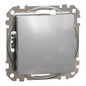 Кнопка 2-модулі. прохідна внутрішня. "Sedna Design" Алюміній