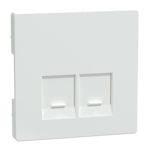 Панель розетки комп’ютерної подвійної RJ-45 внутрішня з полірованим написом "D-life" лотос