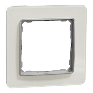 Рамка 1-а кратна "Sedna Elements" Біле скло