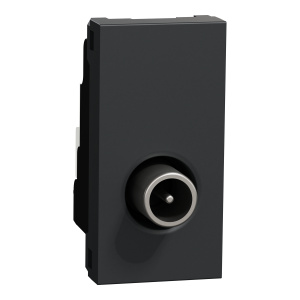 Розетка TV одиночна внутрішня 1 модуль "UNICA NEW" антрацит (C3)