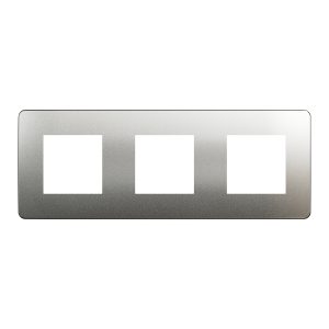 Рамка 3-постова. Матовий хром/білий