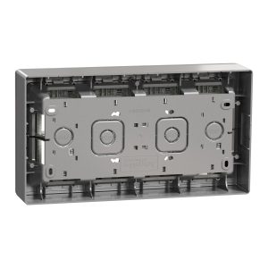 Блок unica system + відкритого встановлення 4х2 алюміній  (C3)