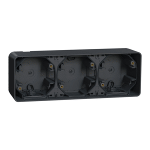 Коробка для зовнішнього монтажу 3-на IP55 "MUREVA S" чорна (C3)