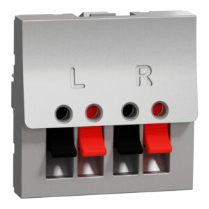 Розетка аудіо внутр. 2 мод. "UNICA NEW" алюміній (C3)(знято з в-ва 15.06.2024)