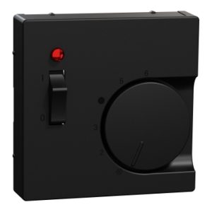 Центральна плата для механізму терморегулятора з вимикачем, Merten System M, матовий чорний