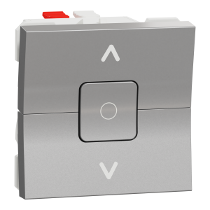 Вимикач жалюзі внутрішній. 6А 2 модуль. "UNICA NEW" алюміній (C3)