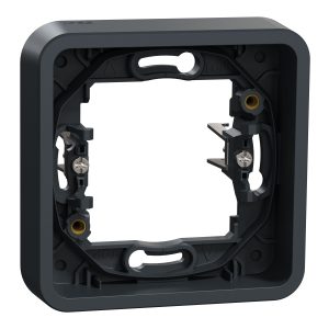 Рамка 1-а кратна із затискачами IP55 "MUREVA S" чорна (C2)