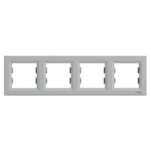 Рамка 4-х кратна "ASFORA" алюміній (C1)