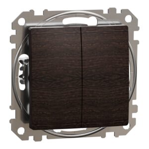 Вимикач 2-клавішний. внутрішній. "Sedna Elements" Венге