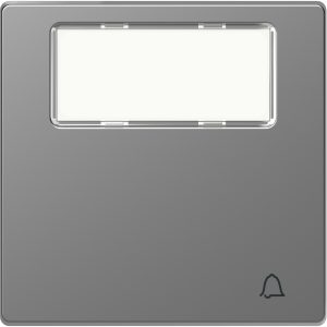 Клавіша вимикача 1-клавішна з полем для напису та піктограмою дзвінка,"D-Life" нержавіюча сталь