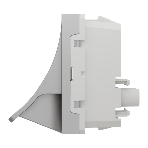 Лицьова панель виводу кабеля 2 модулі "UNICA NEW" алюміній (C3)