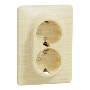 Розетка 2-а З/К внутр. зі шторками "Sedna Elements" Береза (знято з в-ва кінець на 2024)