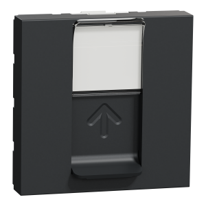 Розетка комп’ютерна RJ-45, внутрішня, 5е UTP 2-модуля "UNICA NEW" антрацит (C1)