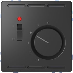 Регулятор температури в приміщенні з перемикачем та центральною платою 230В, "D-Life" антрацит