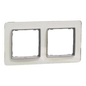 Рамка 2-а кратна "Sedna Elements" Біле скло
