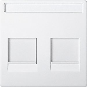 Накладка пилозахисна штекерна підпружинена оптична плоска jack SysM полірований білий