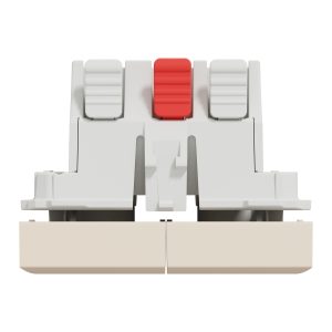 Вимикач 2-клавішний. внутрішній. 2-мод. "UNICA NEW" слонова кістка,  (C3)