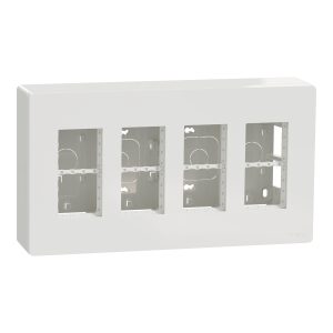 Блок unica system + відкритого встановлення 4х2 білий (C3)