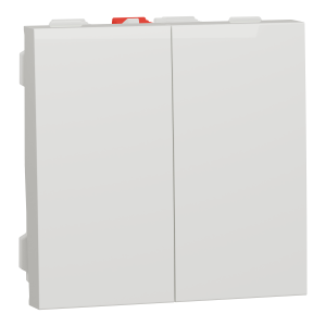 Вимикач 2-клавішний. внутрішній. 2-мод. "UNICA NEW" білий (C1)