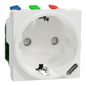 Розетка 1-а З/К внутр. зі шторками + USB тип С 10,5 Вт "UNICA NEW" біла (C3)