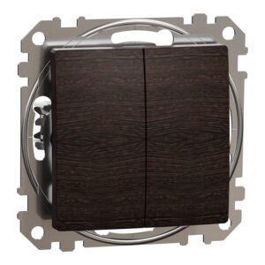 Перемикач 2-клавішний внутрішній "Sedna Elements" Венге