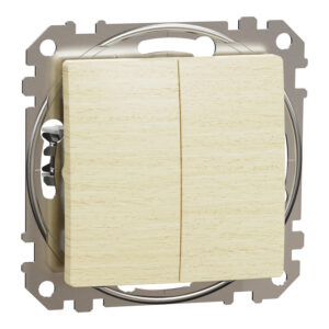 Перемикач 2-клавішний внутрішній "Sedna Elements" Береза