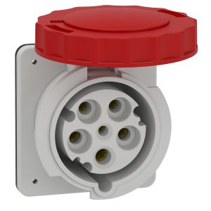 Розетка скрита устаткована промислова гвинтова 63а 3p+n+e ip67 380в (C3)