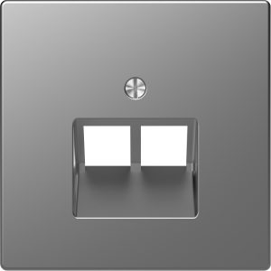 Панель розетки комп’ютерної подвійної RJ-45 внутрішня "D-Life" нержавіюча сталь